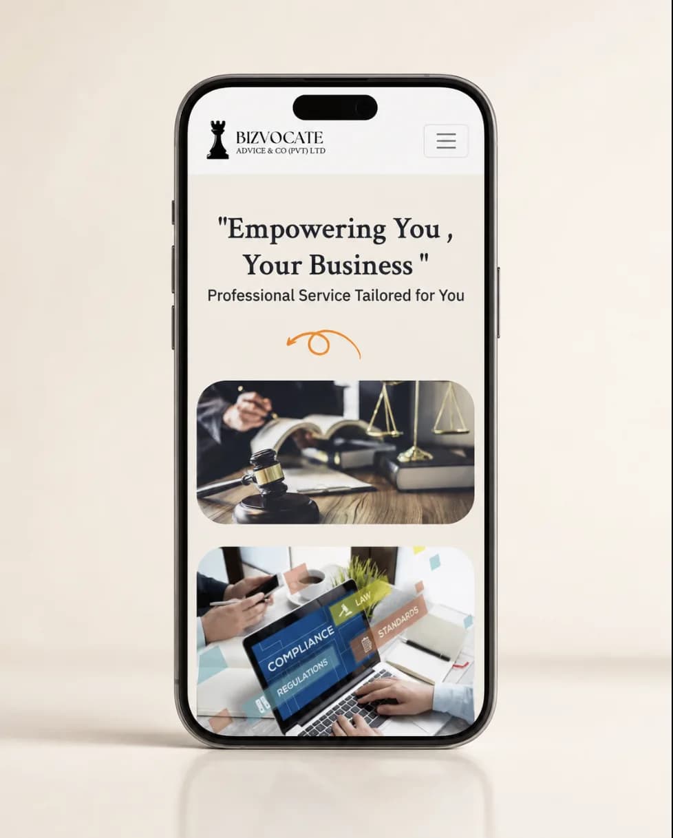 Bizvocate Advisor & Co Mobile Experience