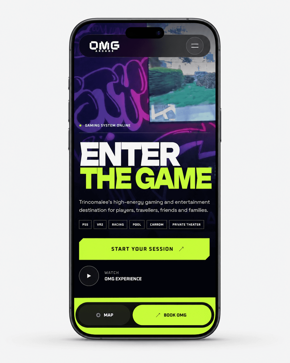 OMG Arcade Mobile Experience